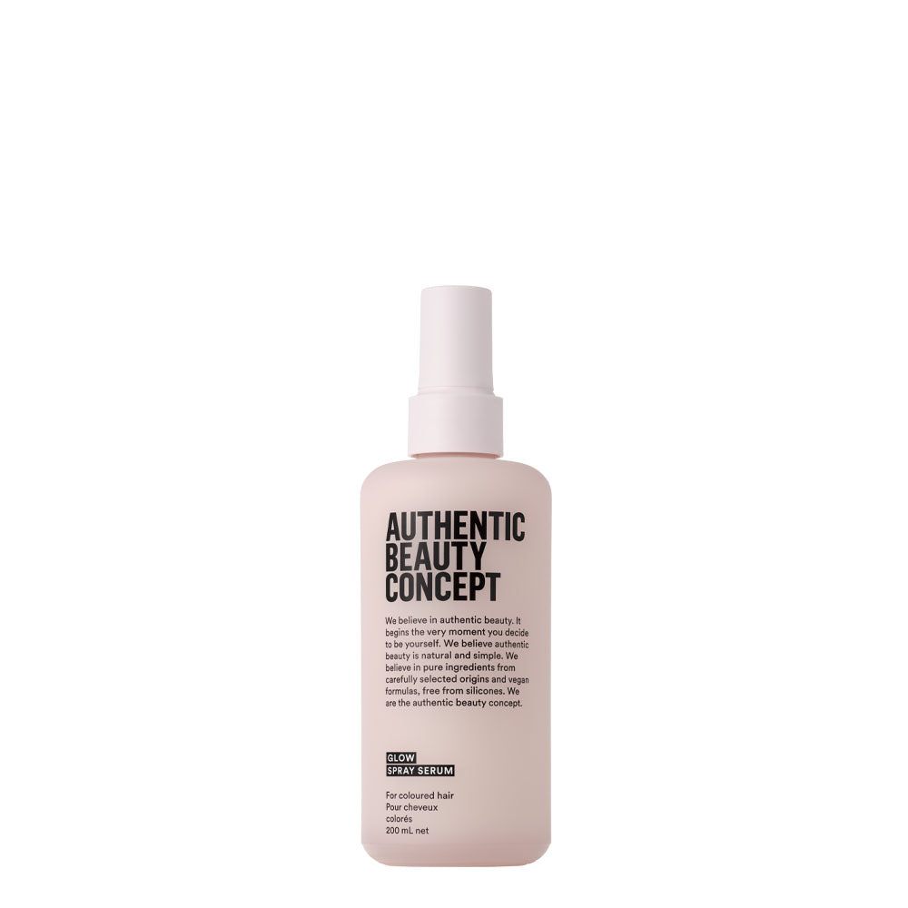 Authentic Beauty Concept  GLOW Spray Serum 200 ml – varme- og UV-beskyttende leave-in for farget hår