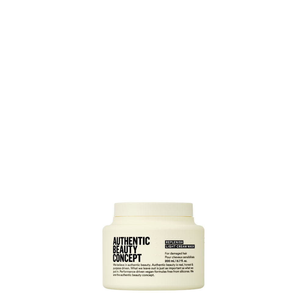 Authentic Beauty Concept Replenish Light Cream mask 200ml - lett hårkur for fint til normalt skadet hår