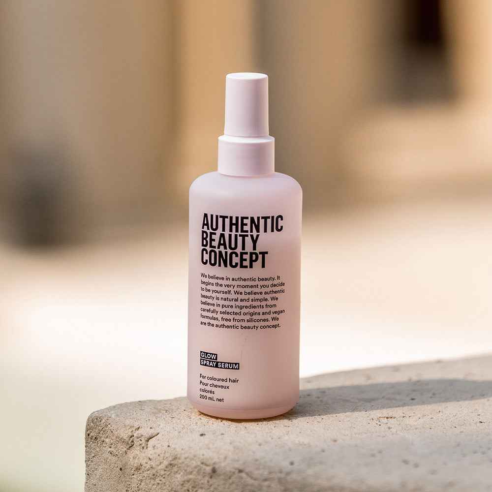 Authentic Beauty Concept  GLOW Spray Serum 200 ml – varme- og UV-beskyttende leave-in for farget hår
