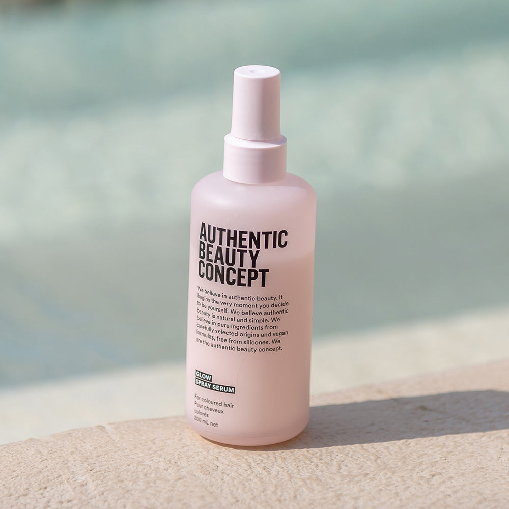 Authentic Beauty Concept  GLOW Spray Serum 200 ml – varme- og UV-beskyttende leave-in for farget hår