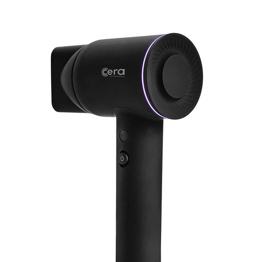 Cera Pro BLDC Føner 1600W | Profesjonell hårføner med lav vekt - Black