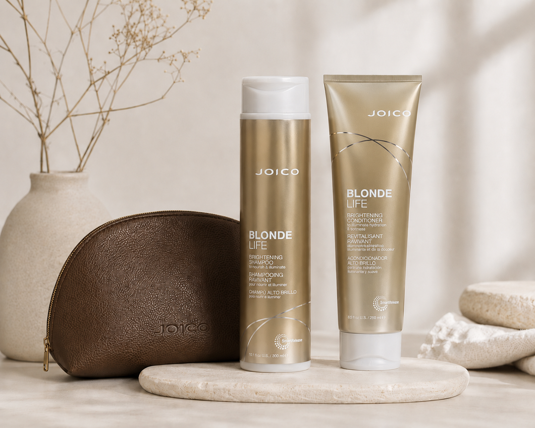 Joico Blonde Life Duo med Toalettmappe