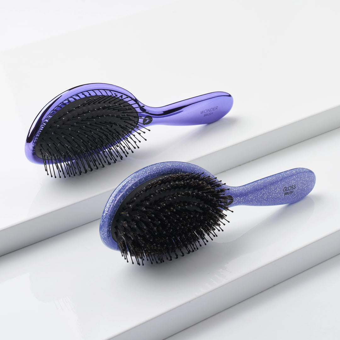 HH Simonsen Gloss Brush Amaranth Glitter | Hårbørste for glans og glatthet