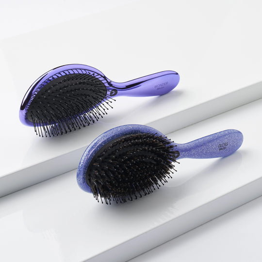 HH Simonsen Gloss Brush Amaranth Glitter | Hårbørste for glans og glatthet