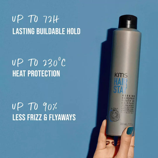 KMS HairStay Working Hairspray 300 ml | Fleksibelt hold