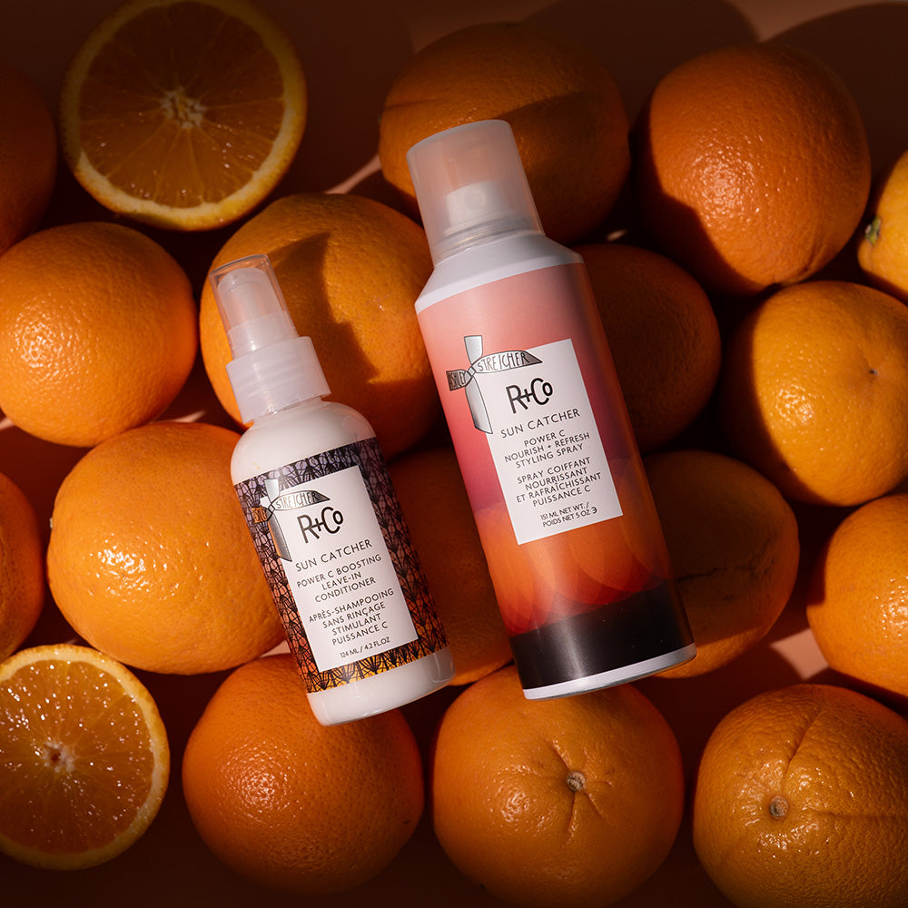 R+Co Sun Catcher Power C Nourish + Refresh Spray 151 ml | Varmebeskyttelse og glans