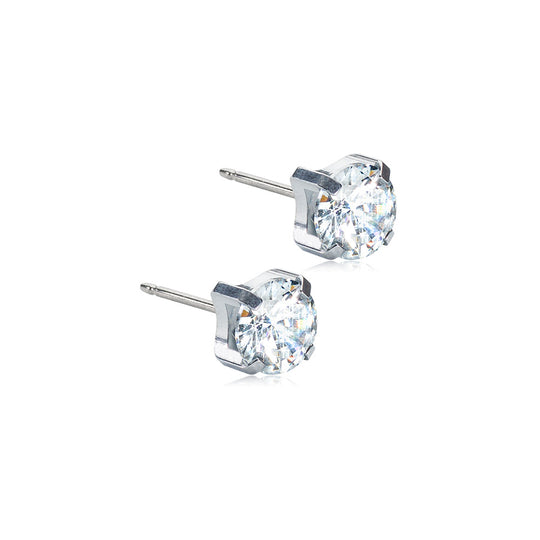 Blomdahl ST Tiffany CZ White 7 mm | Øredobber i medisinsk titan