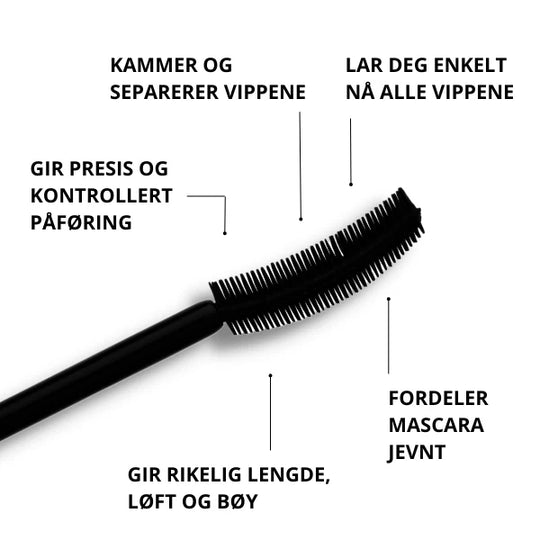 TIND COAL Serum Mascara | Lengde, pleie og definisjon - BROWN